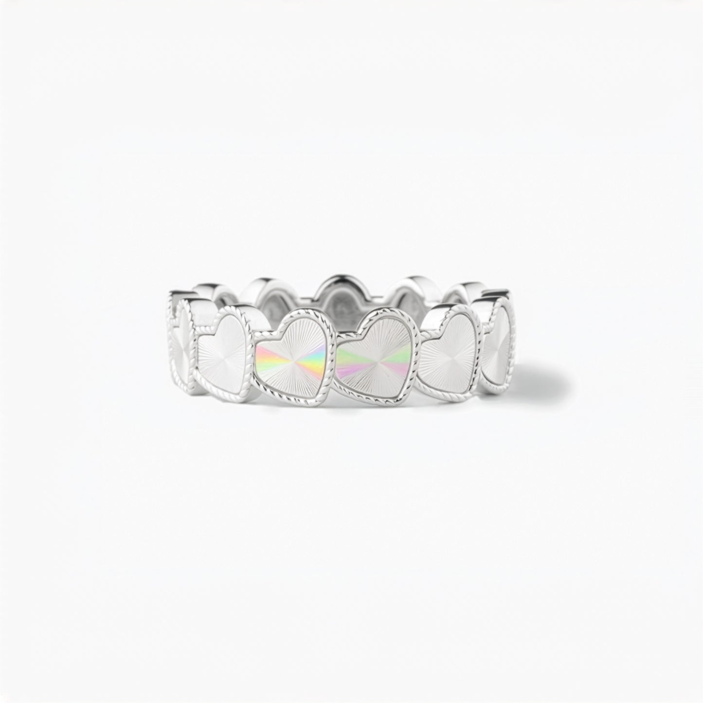 eternel heart collection / guilloché rope heart ring K18WG
