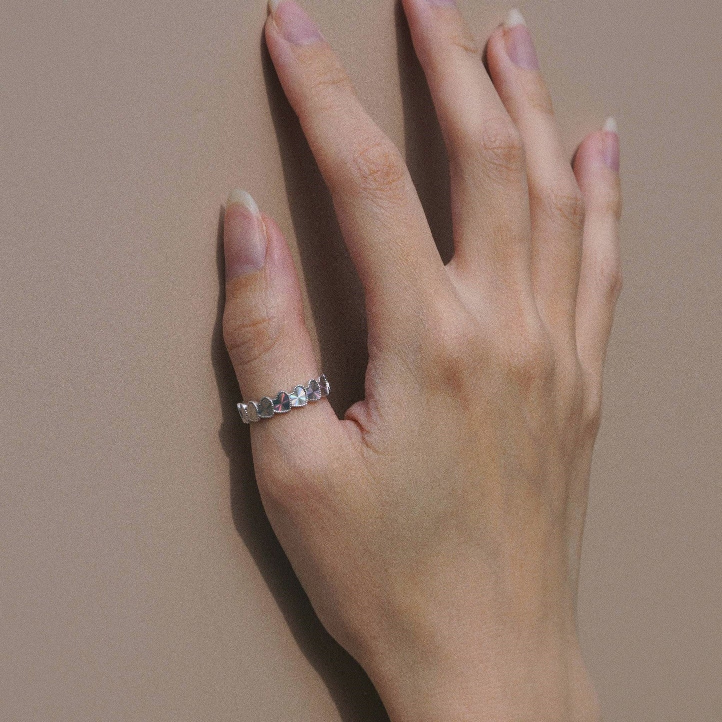 eternel heart collection / guilloché rope heart ring K18WG