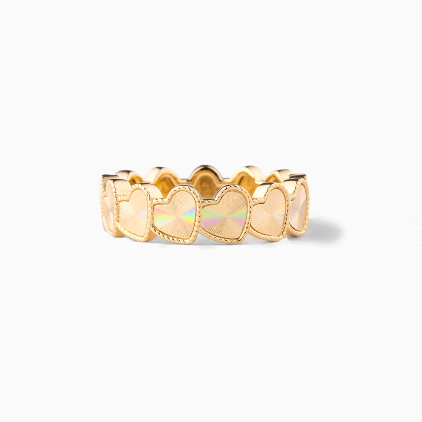 eternel heart collection / guilloché rope heart ring K18YG