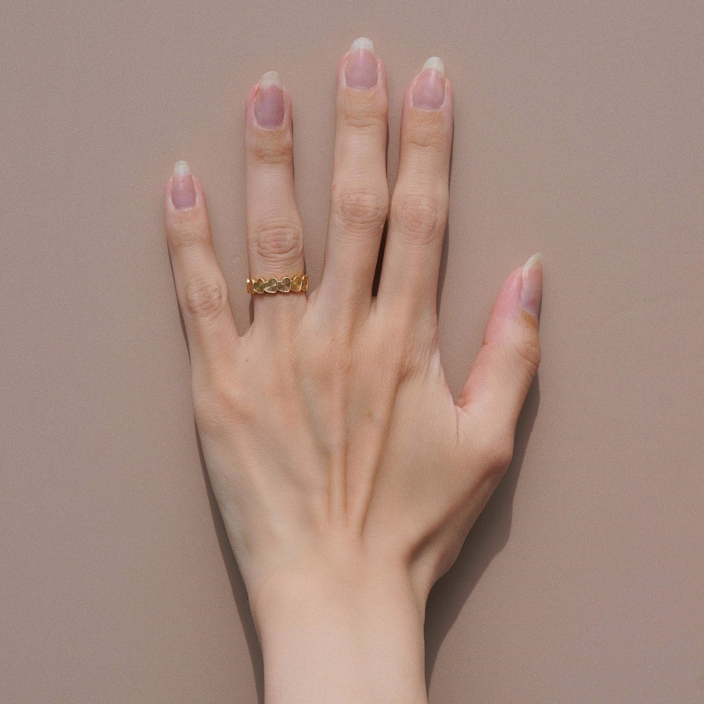 eternel heart collection / guilloché rope heart ring K18YG