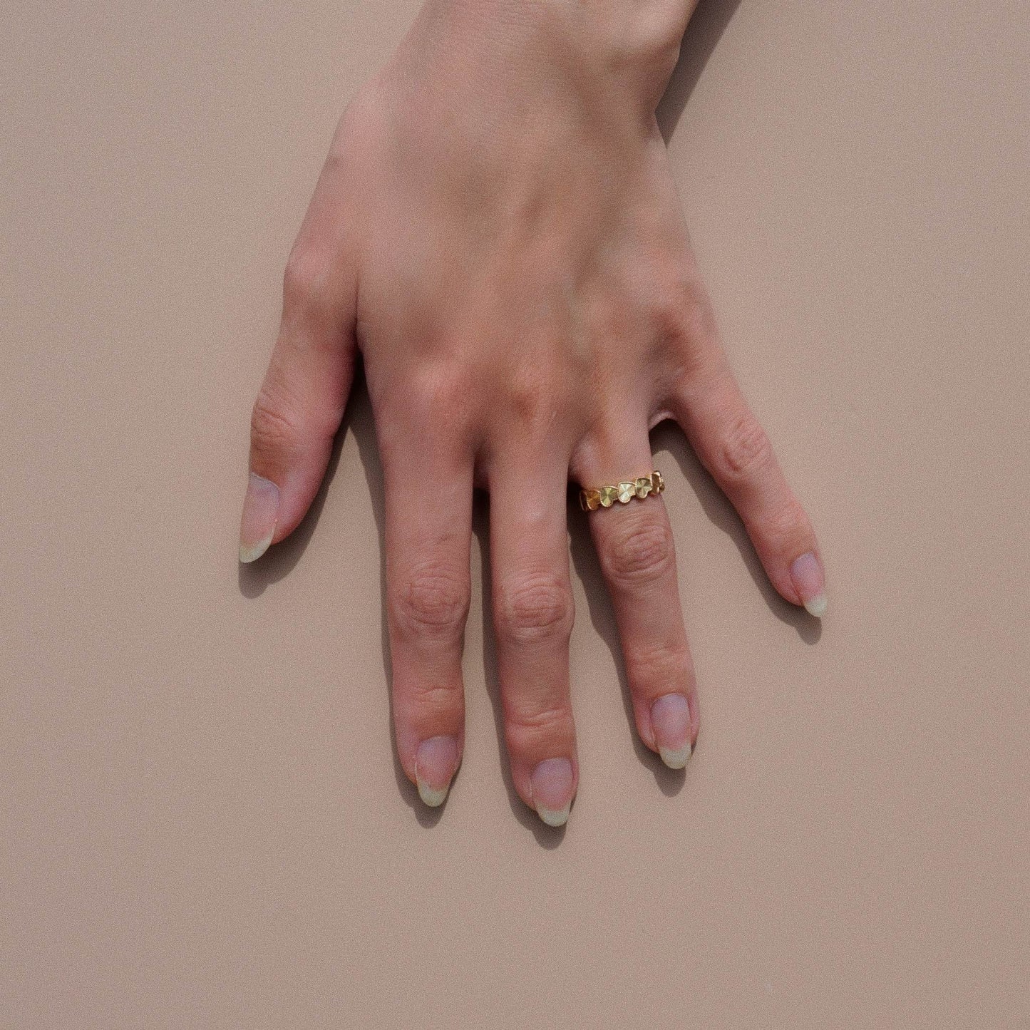 eternel heart collection / guilloché rope heart ring K18YG
