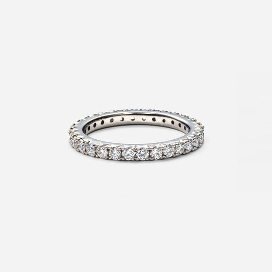 refined legacy collection / modern french setting diamond eternity ring pt950