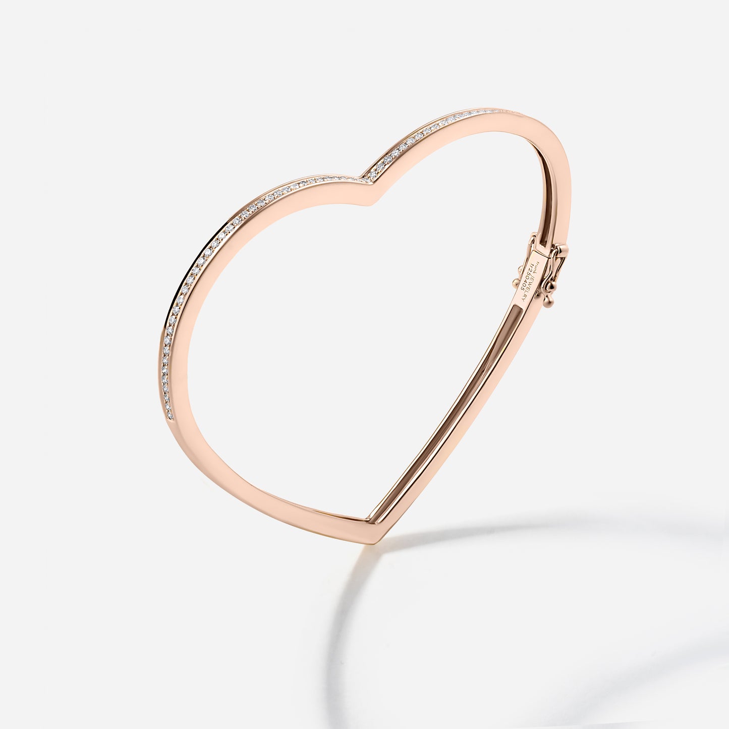 Shūren shinka collection / heart hug silhouette diamond bangle K18PG