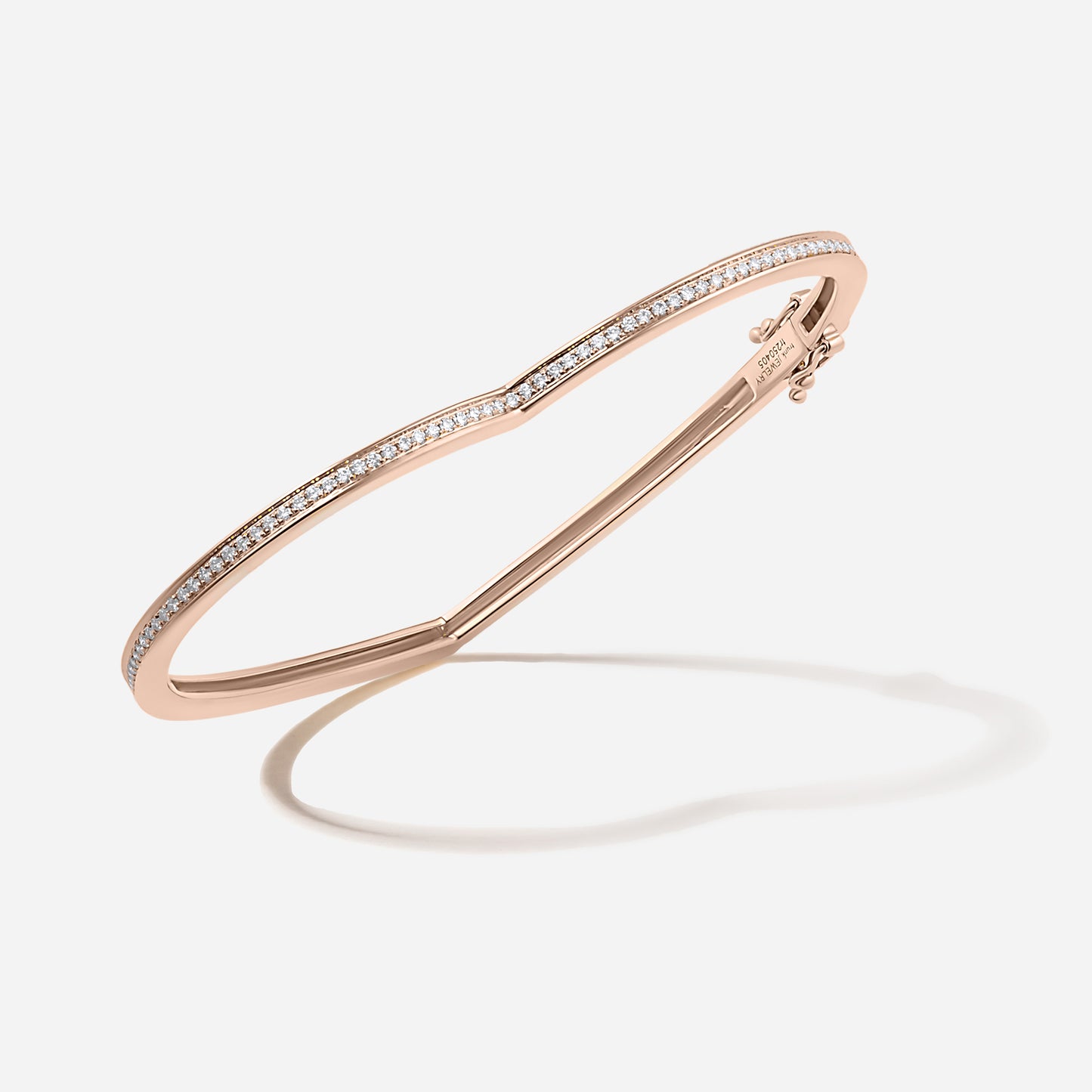 Shūren shinka collection / heart hug silhouette diamond bangle K18PG