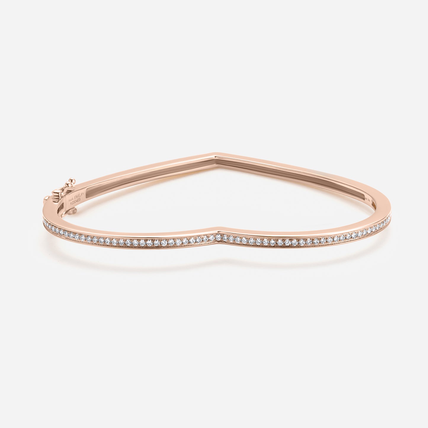 Shūren shinka collection / heart hug silhouette diamond bangle K18PG