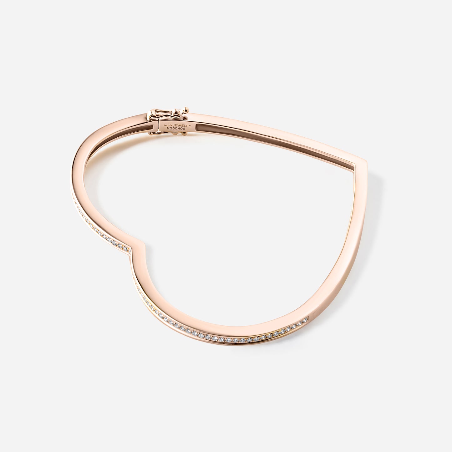 Shūren shinka collection / heart hug silhouette diamond bangle K18PG