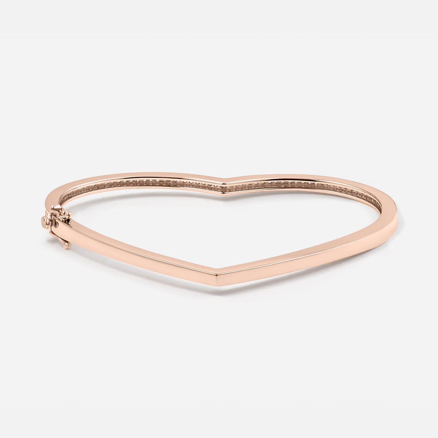Shūren shinka collection / heart hug silhouette diamond bangle K18PG