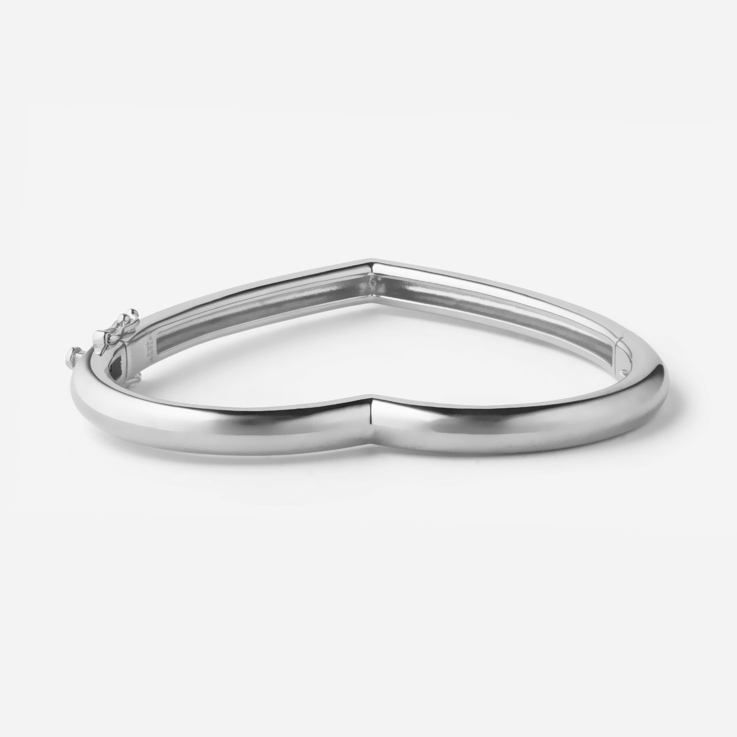 Shūren shinka collection / heart hug silhouette wide bangle Pt950
