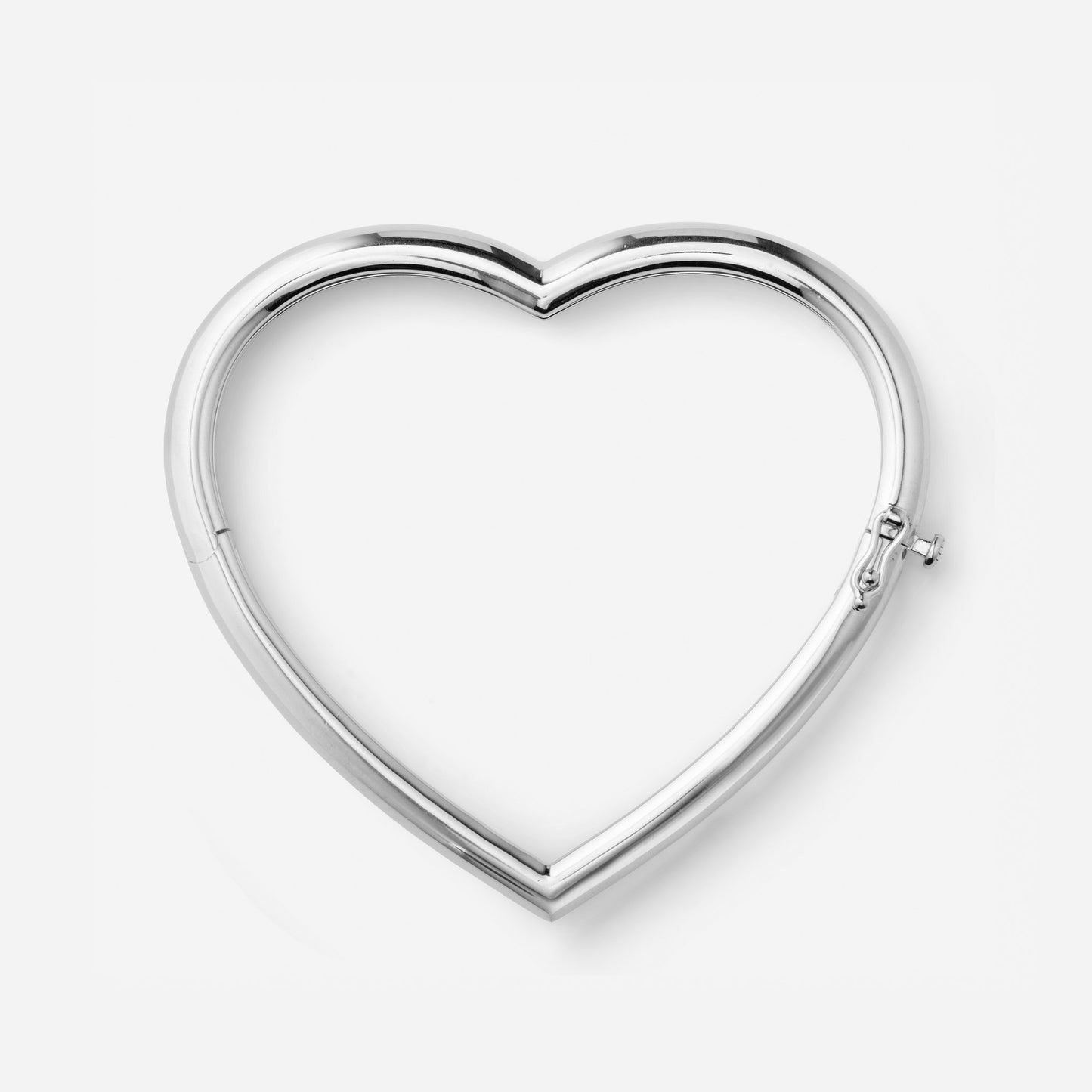 Shūren shinka collection / heart hug silhouette wide bangle Pt950