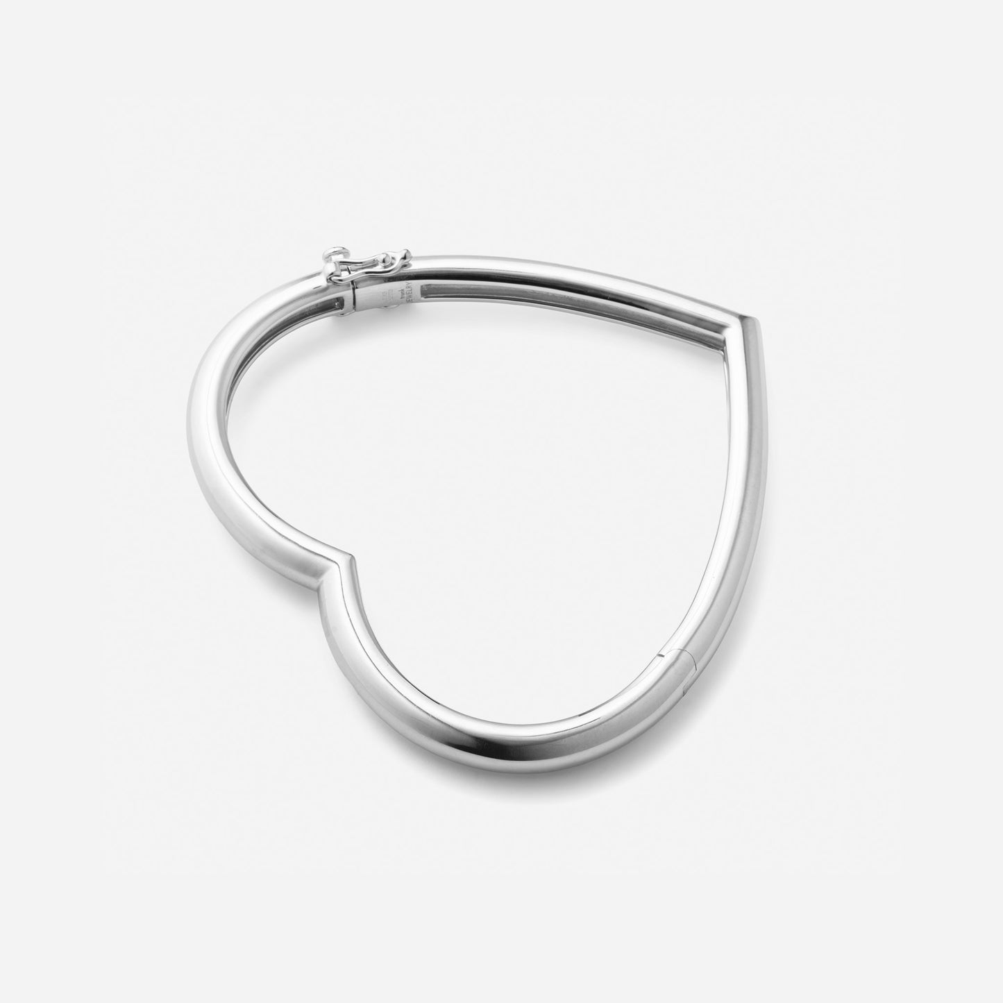 Shūren shinka collection / heart hug silhouette wide bangle Pt950