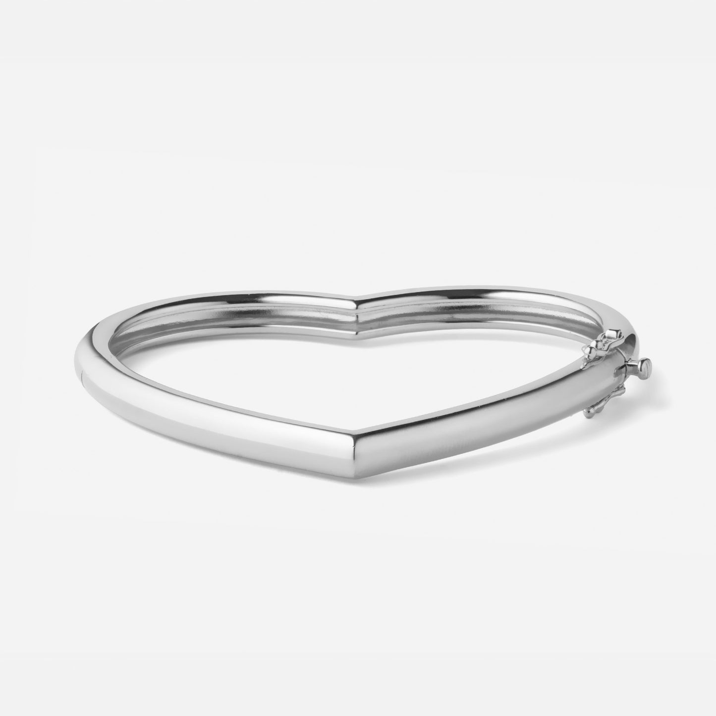 Shūren shinka collection / heart hug silhouette wide bangle Pt950