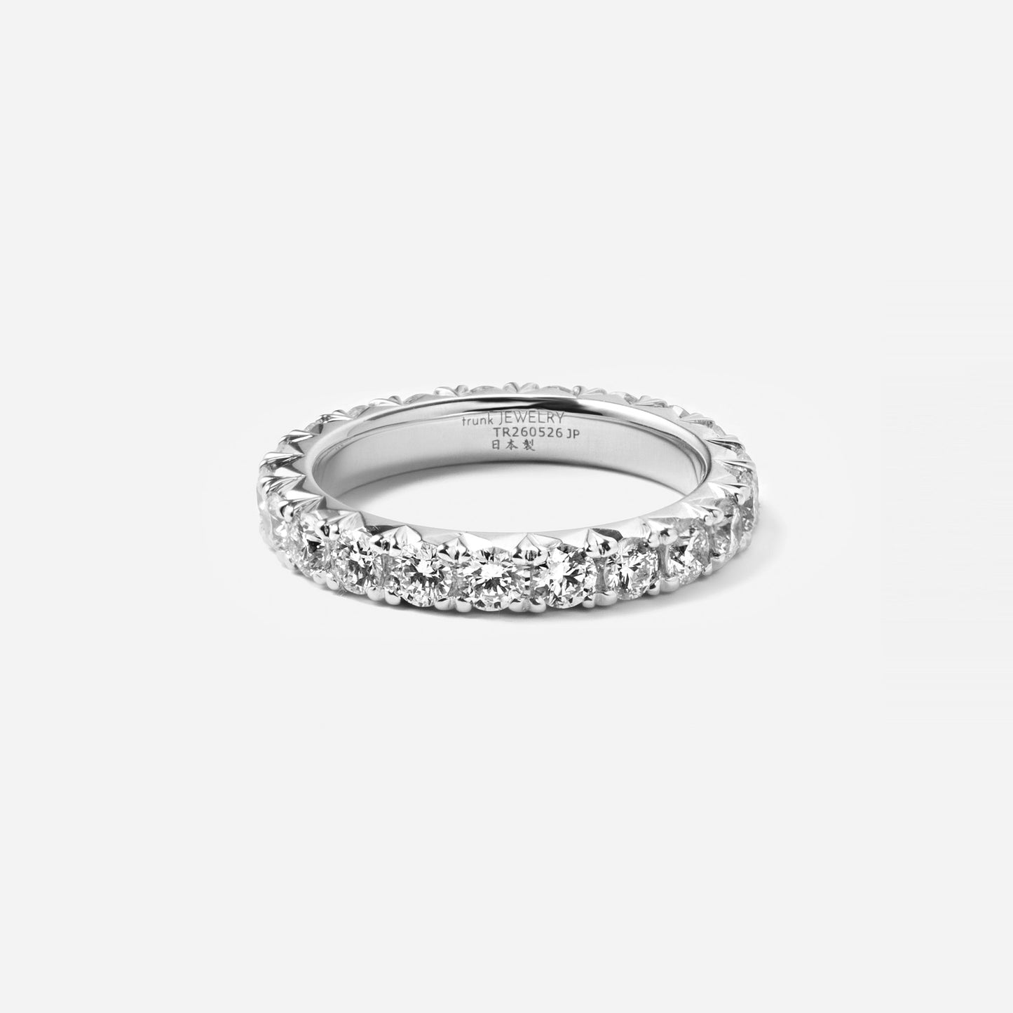 refined legacy collection / modern french setting diamond eternity ring large Pt950