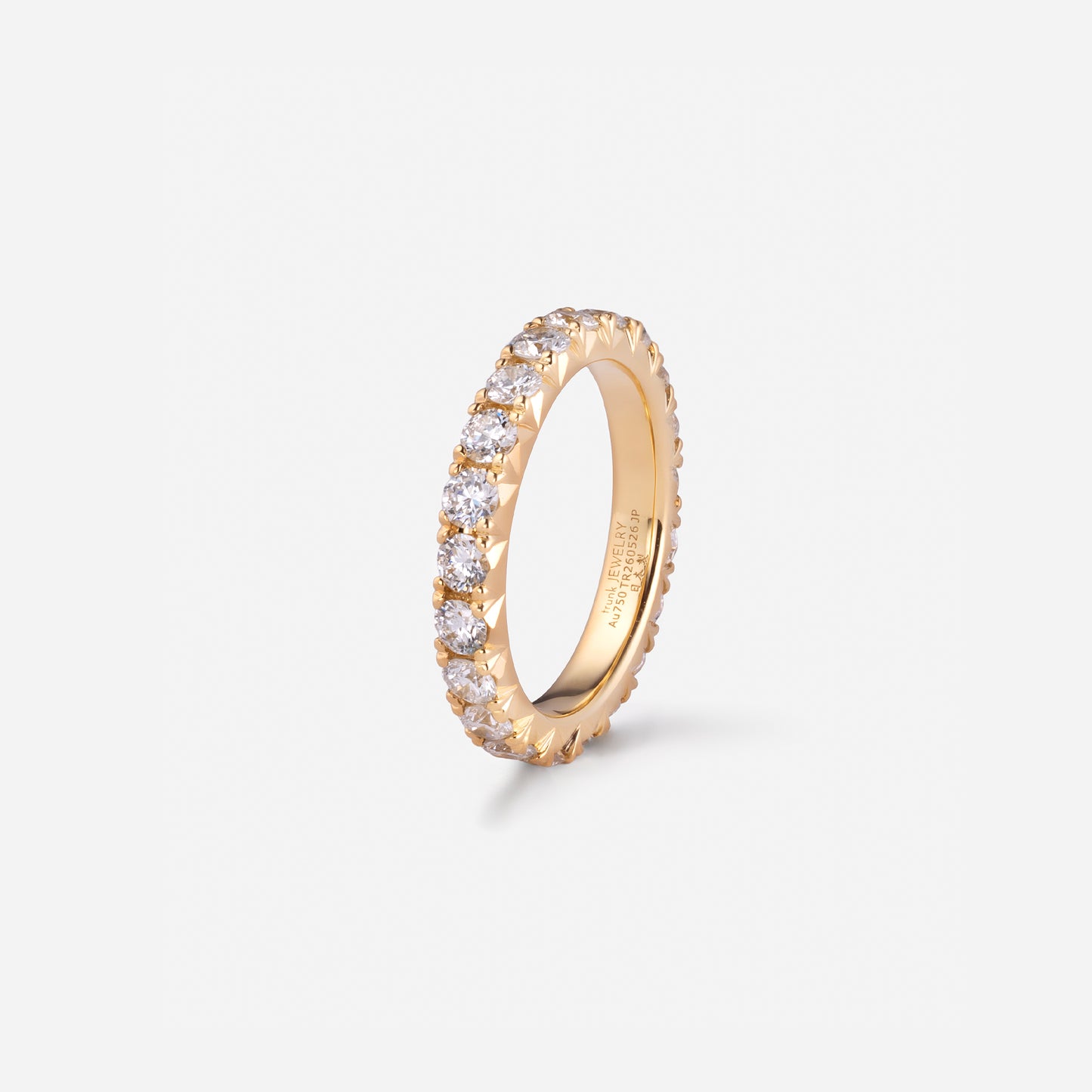 refined legacy collection / modern french setting diamond eternity ring large K18YG