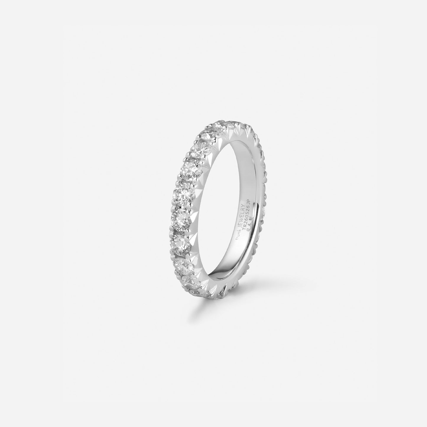 refined legacy collection / modern french setting diamond eternity ring large Pt950