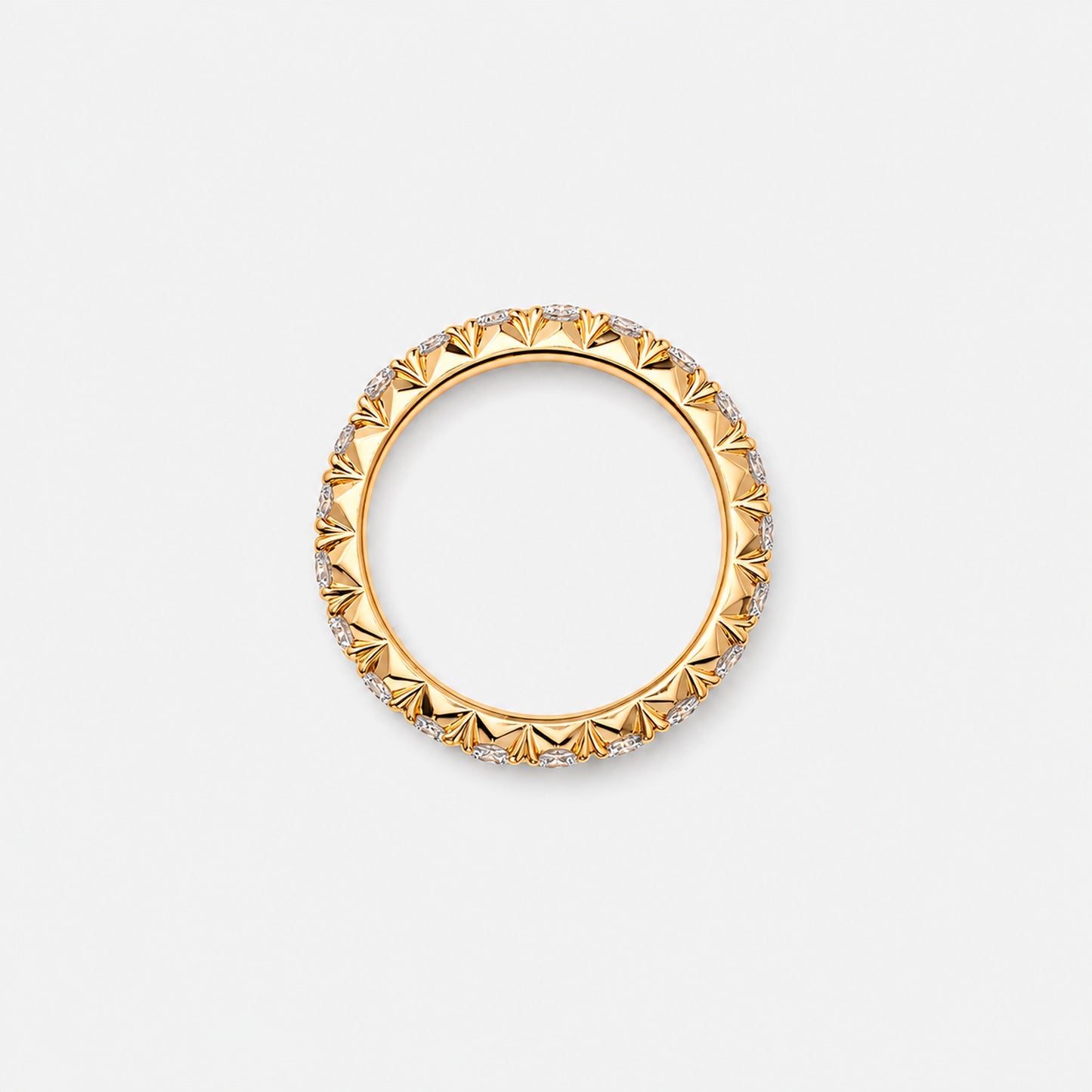 refined legacy collection / modern french setting diamond eternity ring large K18YG