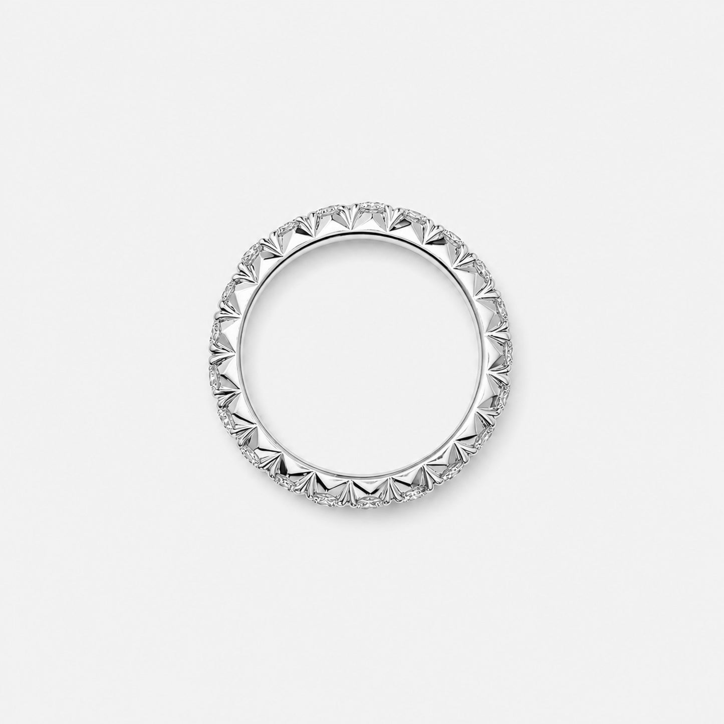 refined legacy collection / modern french setting diamond eternity ring large Pt950