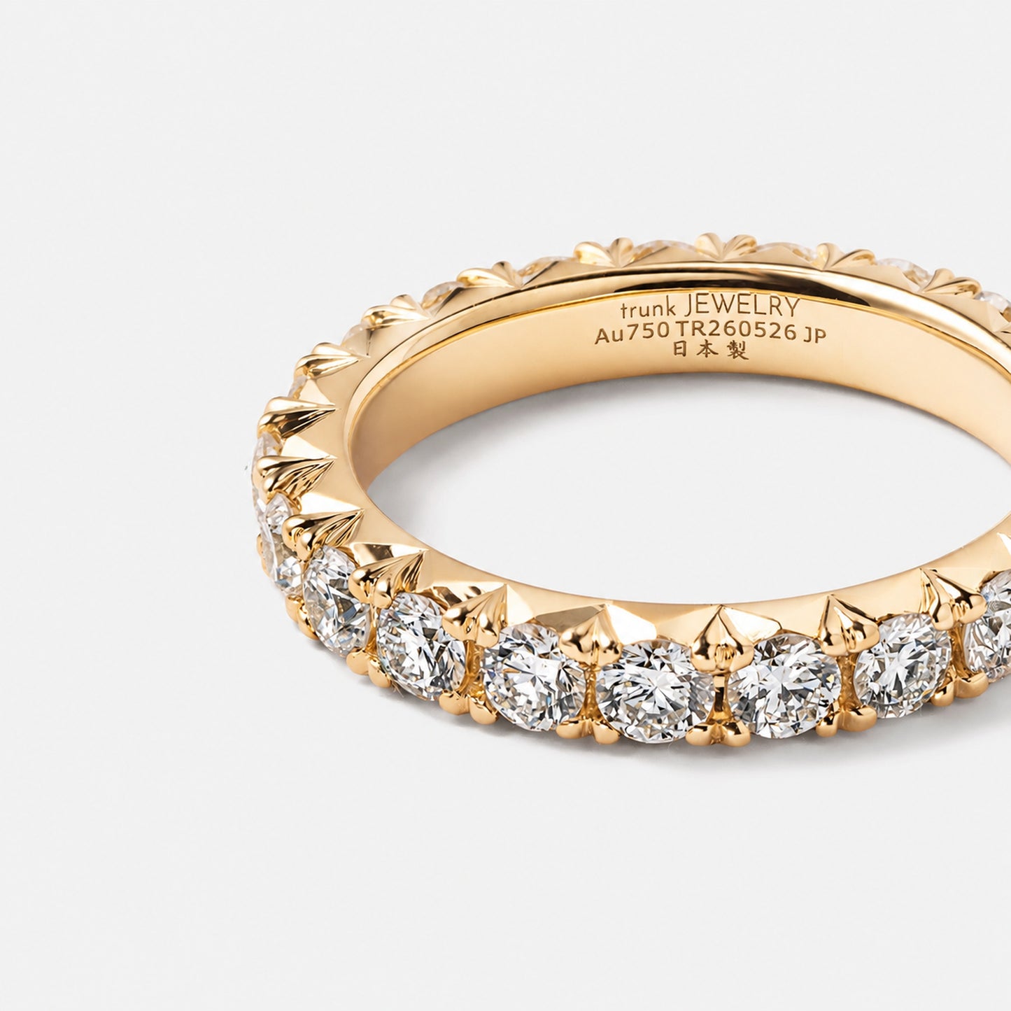 refined legacy collection / modern french setting diamond eternity ring large K18YG