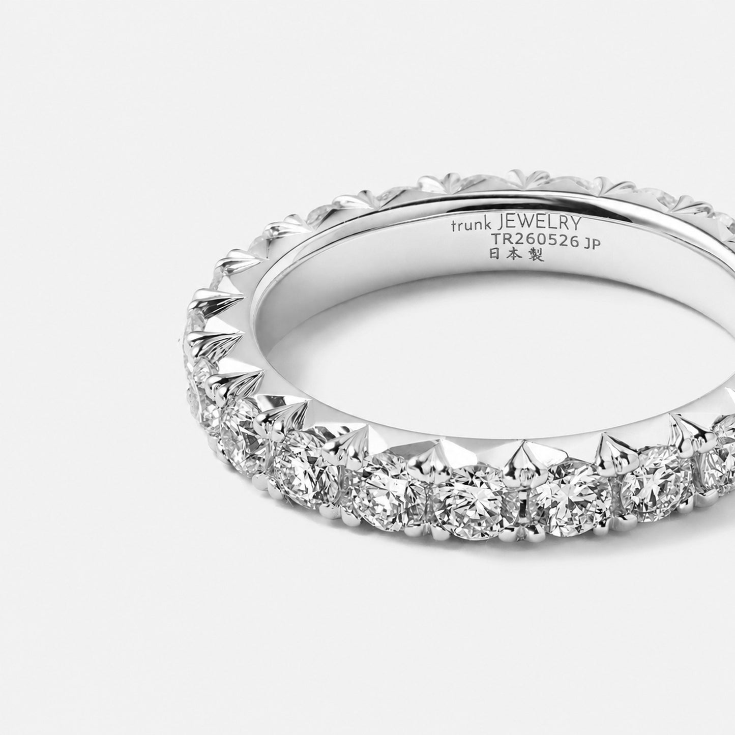 refined legacy collection / modern french setting diamond eternity ring large Pt950