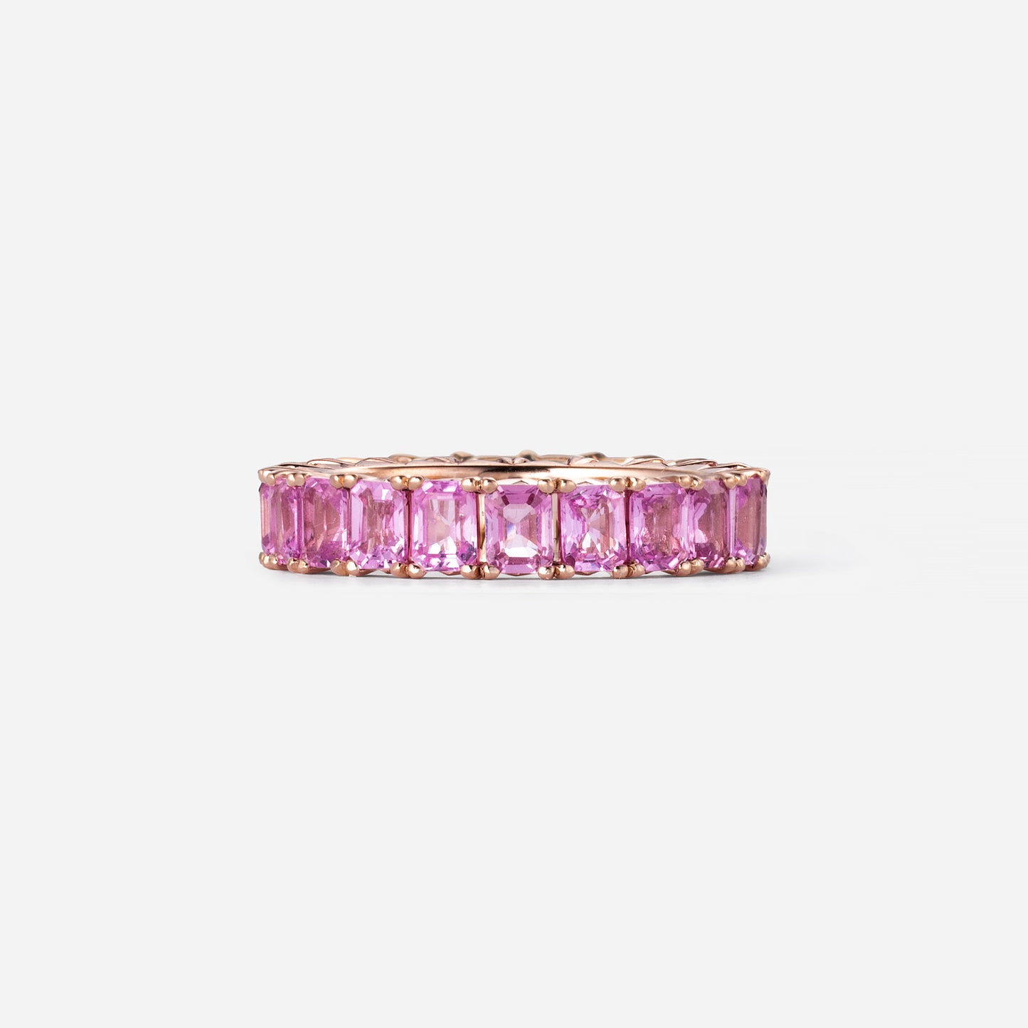 refined legacy collection / modern french setting pink sapphire eternity ring K18PG