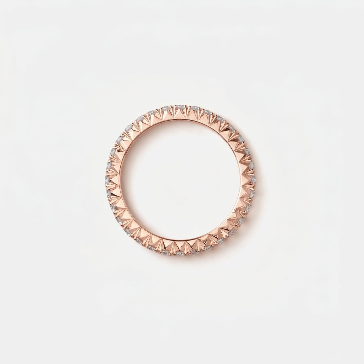 refined legacy collection / modern french setting diamond eternity ring K18PG