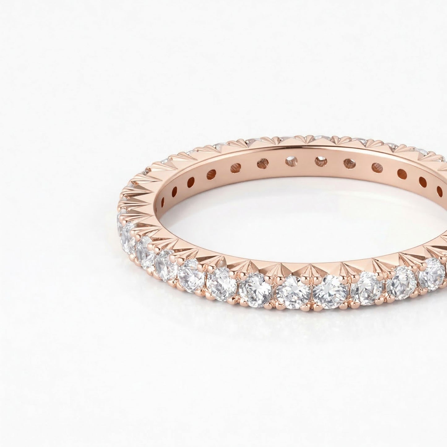 refined legacy collection / modern french setting diamond eternity ring K18PG