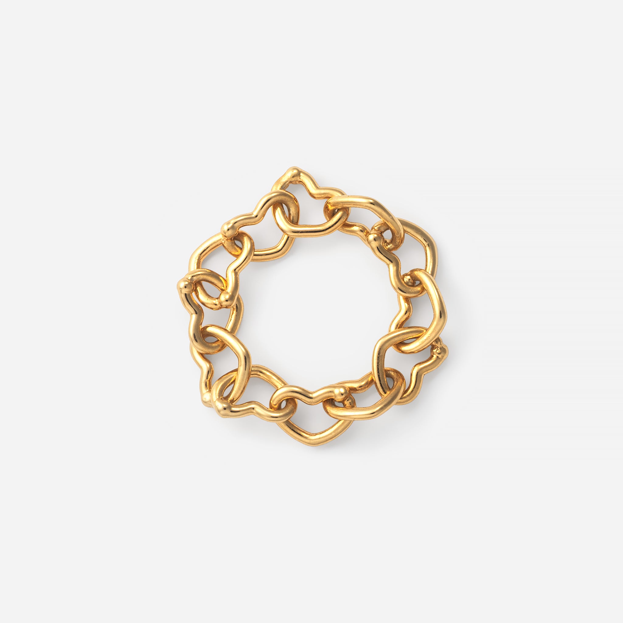 chain collection / raw heart chain ring K18YG – trunk JEWELRY