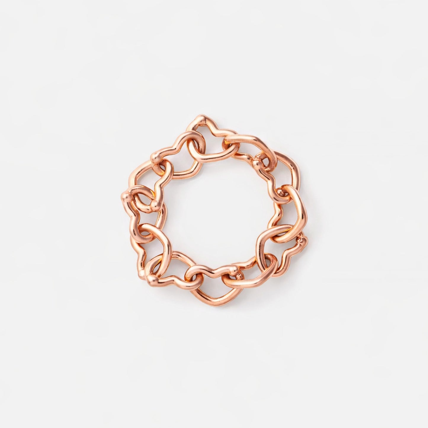 chain collection / raw heart chain ring K18PG