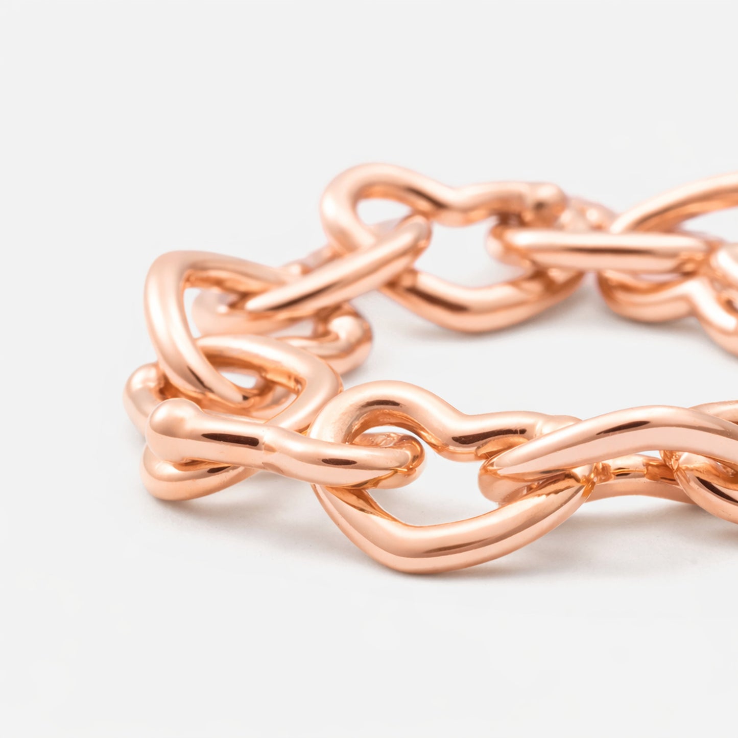 chain collection / raw heart chain ring K18PG