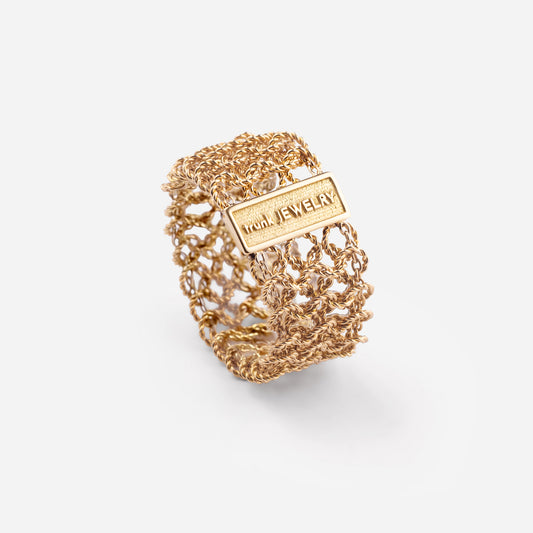 refined legacy collection / etruscan rope mesh chain ring