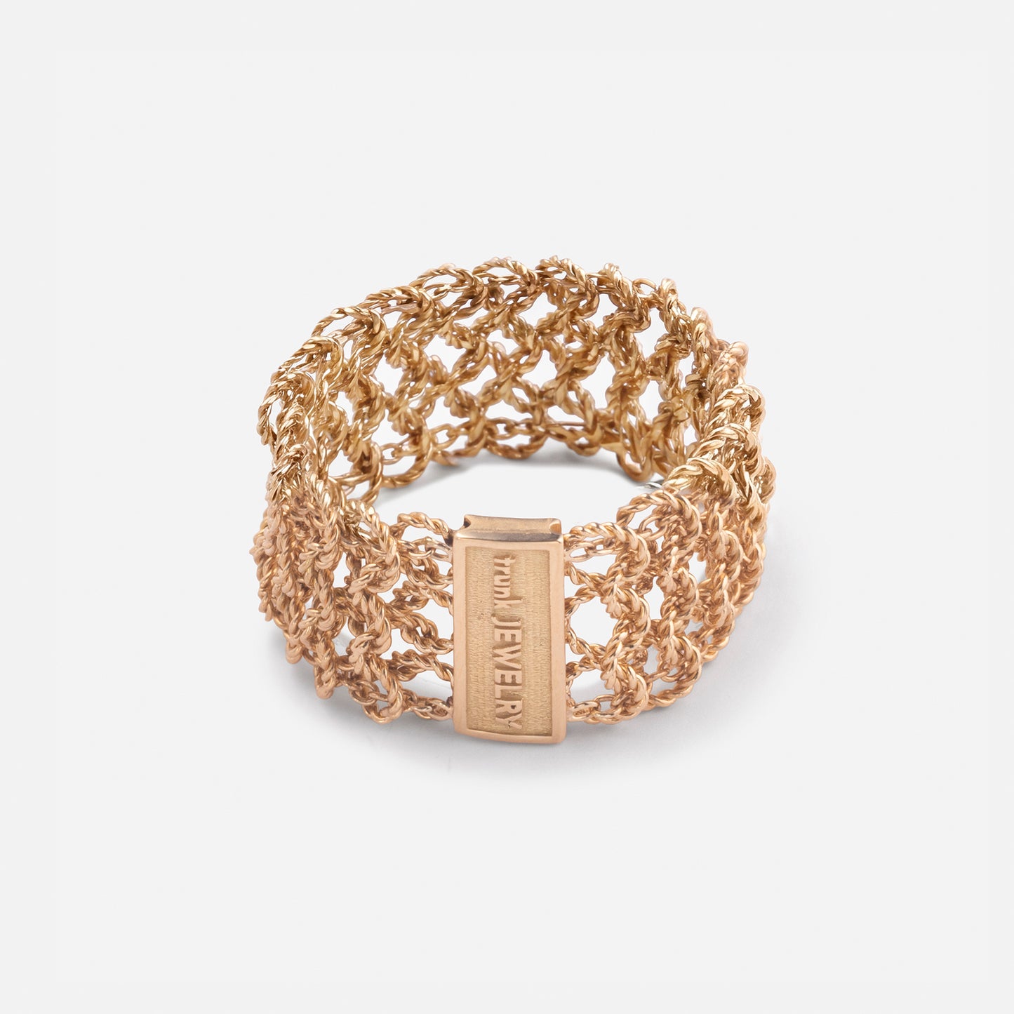refined legacy collection / etruscan rope mesh chain ring