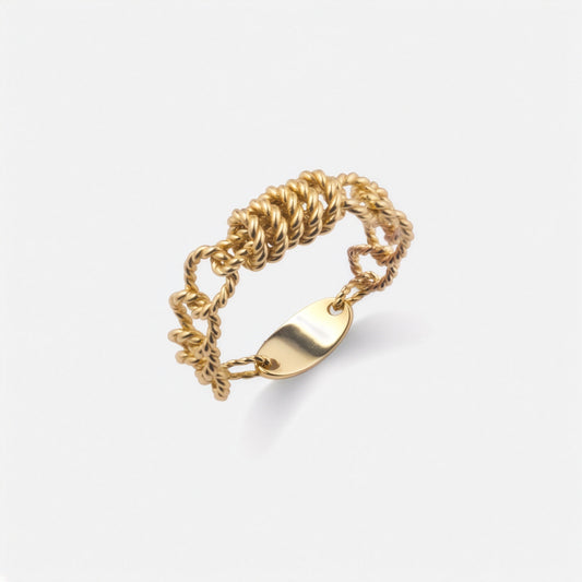 refined legacy collection / etruscan rope chain ring
