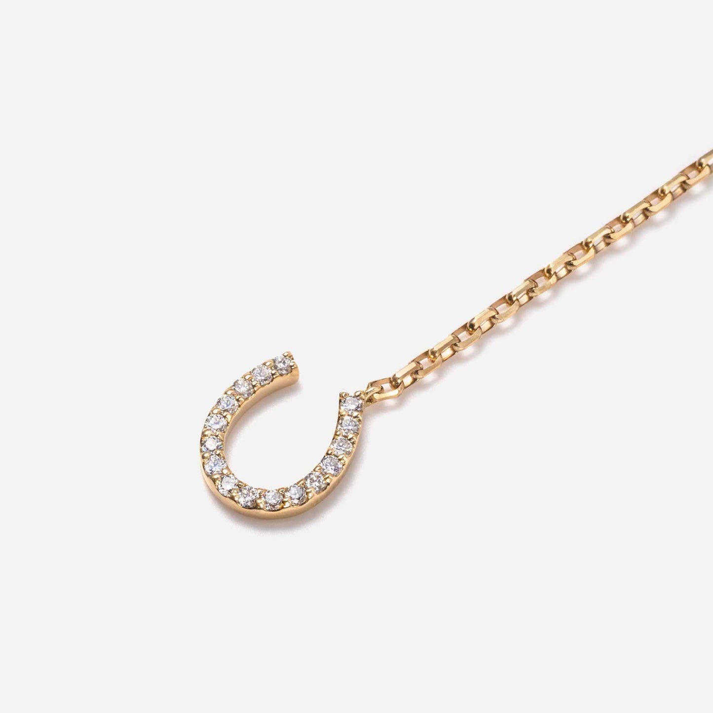 new basic collection / removable horseshoe diamond charm basic choker