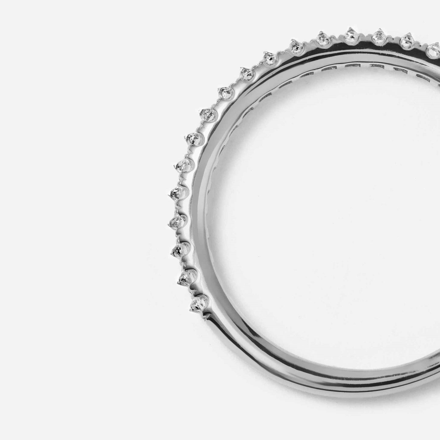 new basic collection / spike half eternity ring K18WG